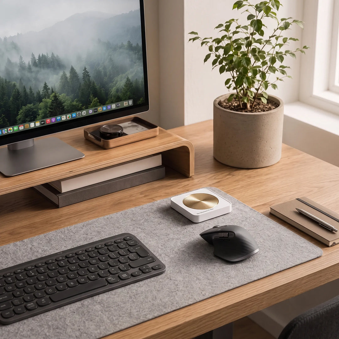 The Schumann V3 Max on a home desk