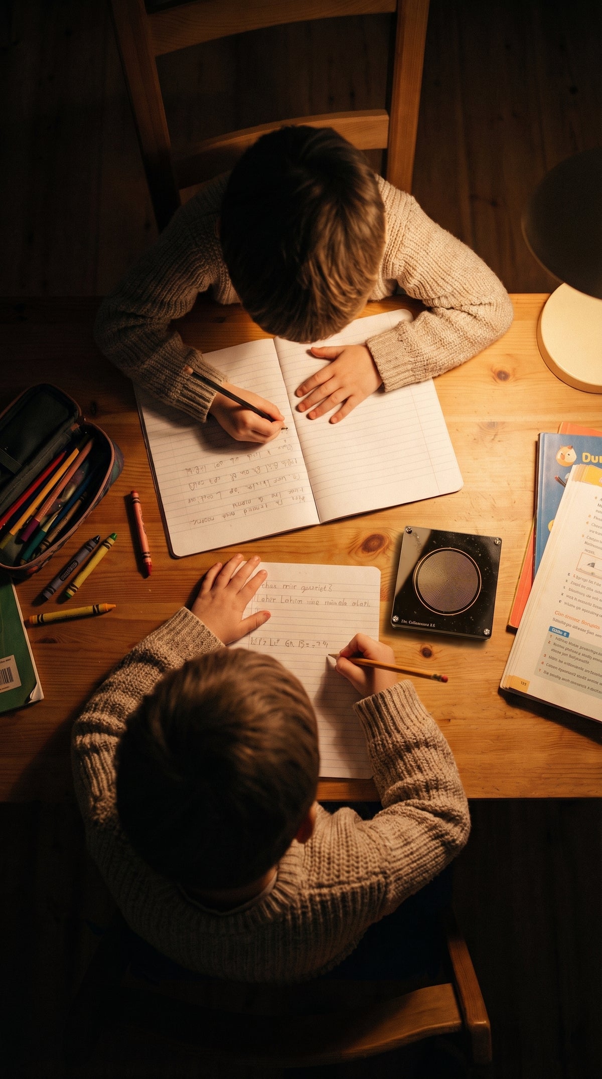 A child's study corner with the Schumann V1 Classic