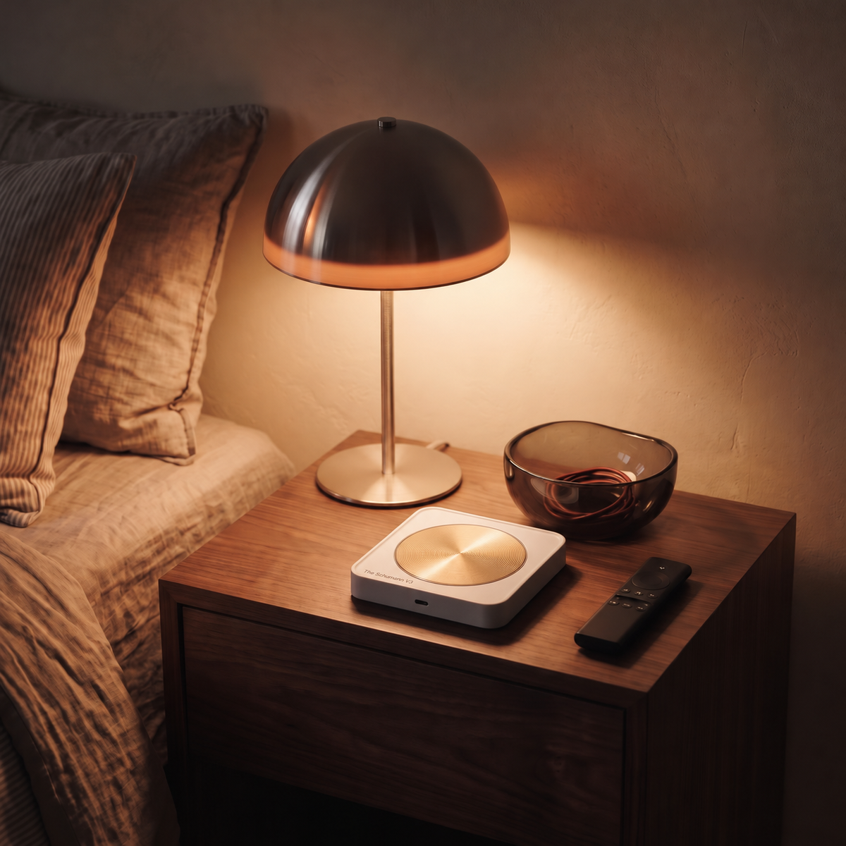 Place The Schumann V3 on the nightstand